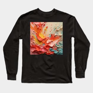 Abstract Strokes: Acrylic Brush Stripe Extravaganza Long Sleeve T-Shirt